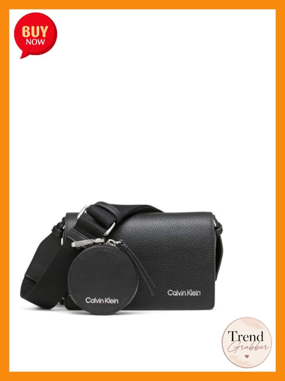 Vegan Leather Crossbody Camera Bag Triple Compartment 8 Card Slots
